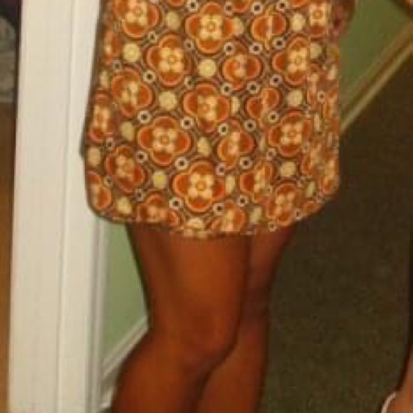 1960s / 1970s Sixties Seventies Vintage Print Shirt Dress Halloween Costume - Picture 4 of 4